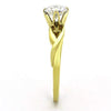 WildKlass Stainless Western Steel Ring IP Gold Women AAA Grade CZ Clear-WildKlass Jewelry