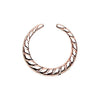 Rose Gold Rope Textured WildKlass Septum Retainer Ring-WildKlass Jewelry