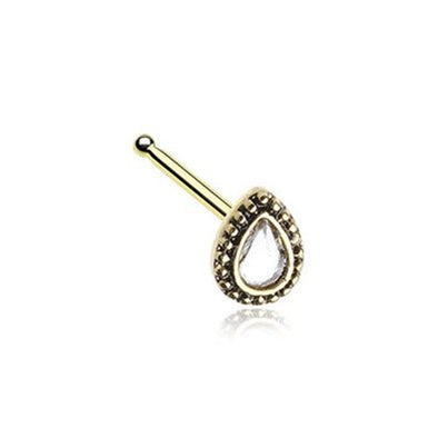 Chakra Sparkle Nose Stud Ring 316L Surgical Steel-WildKlass Jewelry