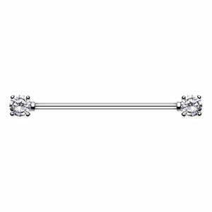 Dainty Sparkles 316L Surgical Steel WildKlass Industrial Barbell-WildKlass Jewelry