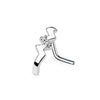 WildKlass CZ Paved Twist Nose Crawlers 316L Surgical Steel L Bend Nose Stud Rings-WildKlass Jewelry