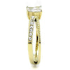WildKlass Stainless Steel Ring IP Gold Women AAA Grade CZ Clear-WildKlass Jewelry
