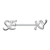 Sexy Bling WildKlass Nipple Barbell Ring-WildKlass Jewelry