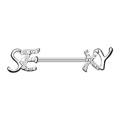 Sexy Bling WildKlass Nipple Barbell Ring-WildKlass Jewelry