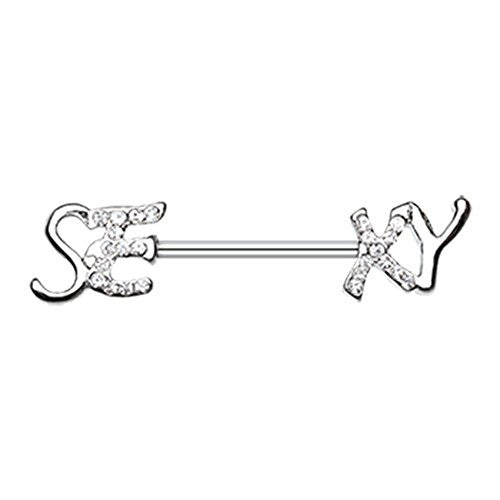 Sexy Bling WildKlass Nipple Barbell Ring-WildKlass Jewelry
