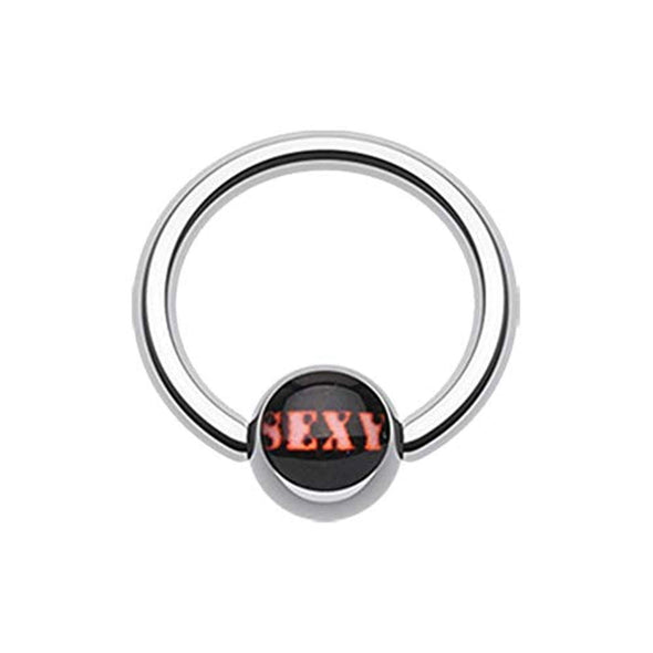 Sexy Pink Logo Ball Captive WildKlass Bead Ring-WildKlass Jewelry