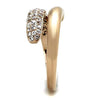 WildKlass Stainless Steel Ring IP Rose Gold Women AAA Grade CZ Clear-WildKlass Jewelry