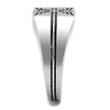 WildKlass Stainless Steel Ring High Polished Men Epoxy Jet-WildKlass Jewelry