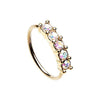 Golden Iridescent Seamless Prong Set 5 Gem Bendable WildKlass Nose Hoop-WildKlass Jewelry