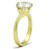 WildKlass Stainless Steel Solitaire Ring IP Gold Women AAA Grade CZ Clear-WildKlass Jewelry