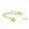 WildKlass Stainless Steel Ring IP Gold Women AAA Grade CZ Topaz-WildKlass Jewelry