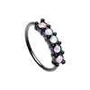 Golden Illuminating Seamless Prong Set 5 Gem Bendable WildKlass Nose Hoop-WildKlass Jewelry