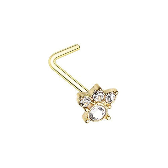 WILDKLASS Golden Royal Majestic L-Shape Nose Ring-WildKlass Jewelry