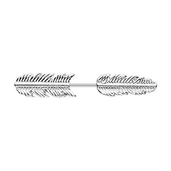 Classic Feather Fake WildKlass Taper Earring-WildKlass Jewelry