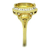 WildKlass Stainless Steel Ring IP Gold Women Synthetic Topaz-WildKlass Jewelry