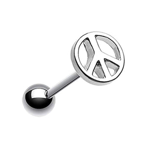 Classic Peace Top Steel WildKlass Barbell-WildKlass Jewelry