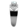 WildKlass Stainless Steel Ring High Polished (no Plating) Men AAA Grade CZ Clear-WildKlass Jewelry