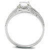 WildKlass 925 Sterling Silver Ring Rhodium Women AAA Grade CZ Clear-WildKlass Jewelry