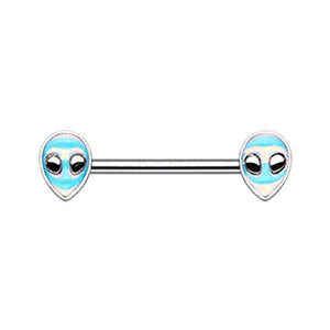 Out of this World Alien WildKlass Nipple Barbell Ring-WildKlass Jewelry