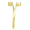 WildKlass Stainless Steel Ring IP Gold Women AAA Grade CZ Topaz-WildKlass Jewelry