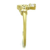 WildKlass Stainless Steel Ring IP Gold Women AAA Grade CZ Clear-WildKlass Jewelry
