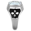 WildKlass Stainless Steel Ring High Polished (no Plating) Men AAA Grade CZ Clear-WildKlass Jewelry