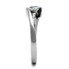 WildKlass Stainless Steel Ring High Polished Women AAA Grade CZ Clear-WildKlass Jewelry