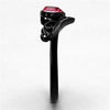 WildKlass Stainless Steel Ring IP Black Women Top Grade Crystal Rose-WildKlass Jewelry