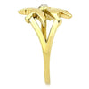 WildKlass Stainless Steel Ring IP Gold Women AAA Grade CZ Clear-WildKlass Jewelry