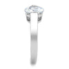 WildKlass Stainless Steel Ring High Polished Women AAA Grade CZ Clear-WildKlass Jewelry