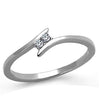 WildKlass Stainless Steel Ring High Polished (no Plating) Women AAA Grade CZ Clear-WildKlass Jewelry