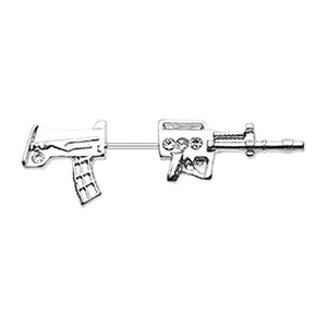 Rebel Assault Rifle WildKlass Fake Taper Earring-WildKlass Jewelry