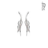Pair of Tribal Feather WildKlass Ear Crawler/Ear Climber-WildKlass Jewelry