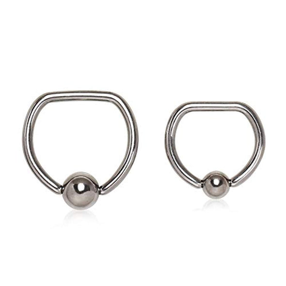 Titanium Flat Top WildKlass Captive Bead Rings-WildKlass Jewelry
