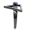 WildKlass Stainless Steel Ring IP Light Black (IP Gun) Women Top Grade Crystal Capri Blue-WildKlass Jewelry