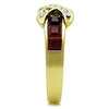 WildKlass Stainless Steel Anniversary Ring IP Gold Women Top Grade Crystal Siam-WildKlass Jewelry