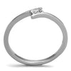WildKlass Stainless Steel Ring High Polished (no Plating) Women AAA Grade CZ Clear-WildKlass Jewelry