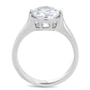 WildKlass Stainless Steel Ring High Polished Women AAA Grade CZ Clear-WildKlass Jewelry
