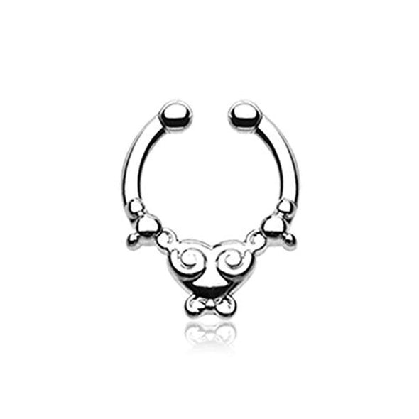 Tribal Saia WildKlass Fake Septum Clip-On Ring-WildKlass Jewelry