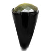 WildKlass Stainless Steel Ring IP Men AAA Grade CZ Olivine Color-WildKlass Jewelry