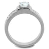 WildKlass Stainless Steel Ring High Polished (no Plating) Men AAA Grade CZ Clear-WildKlass Jewelry