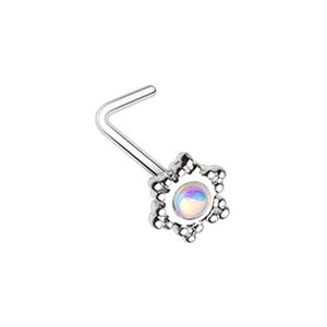 Revo Illumilating Snowflake L-Shape WildKlass Nose Ring-WildKlass Jewelry