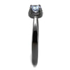WildKlass Stainless Steel Ring IP Light Black (IP Gun) Women AAA Grade CZ Light Amethyst-WildKlass Jewelry