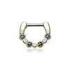 Golden Aurea Sparkle WildKlass Septum Clicker-WildKlass Jewelry