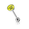 Good and Bad Words Barbell 316L Surgical Steel WildKlass Tongue Rings-WildKlass Jewelry