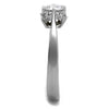 WildKlass Stainless Steel Ring High Polished (no Plating) Women AAA Grade CZ Clear-WildKlass Jewelry