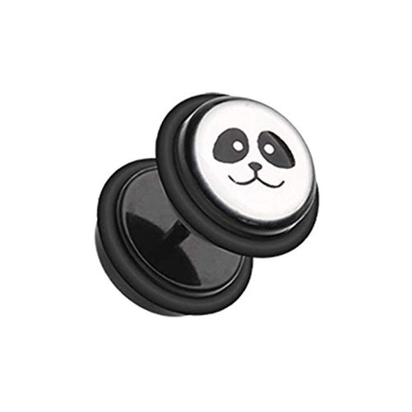 Panda Acrylic WildKlass Fake Plug with O-Rings-WildKlass Jewelry