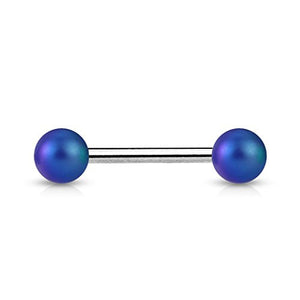 Matte Finish Pearlish Ball 316L Surgical Steel WildKlass Barbells-WildKlass Jewelry