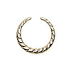 Golden Rope Textured WildKlass Septum Retainer Ring-WildKlass Jewelry