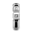 WildKlass Stainless Steel Ring High Polished Men Top Grade Crystal Clear-WildKlass Jewelry